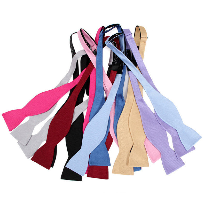 Men&#39;s Wedding Flat Head Tie 5 Cm Monochrome Streamer