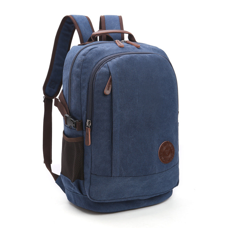 Wear-resistant Washed Canvas Men&#39;s And Women&#39;s Backpacks Street Casual Fashion Large Capacity Multifunctional