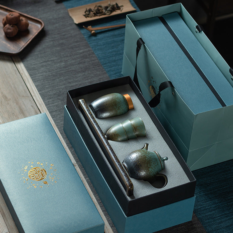 Handmade Silver Spot Kung Fu Tea Set