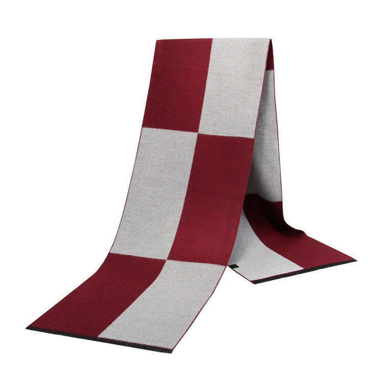 Men&#39;s Fashion Simple Warm Plaid Scarf