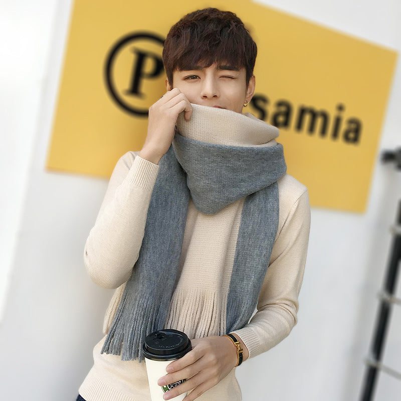 Men&#39;s Fashion Versatile Knitting Wool Scarf