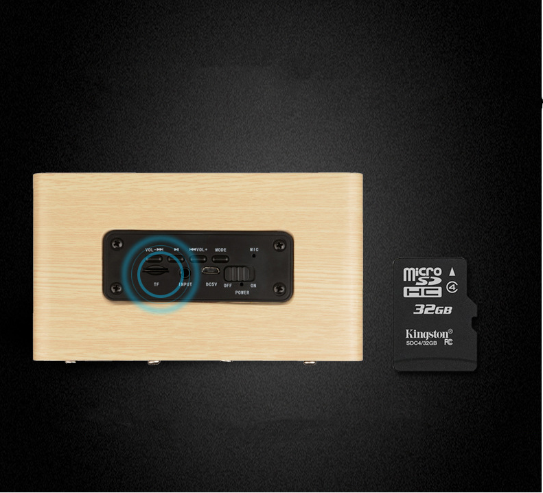 Outdoor Creative Wireless Wooden Bluetooth Speaker