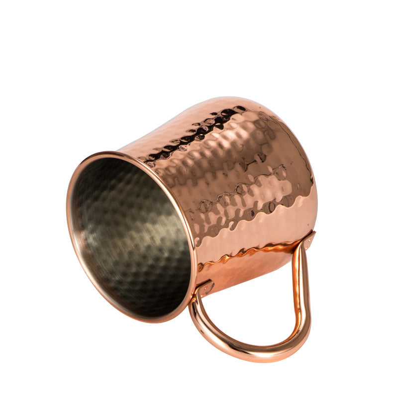 Single Layer Outer Copper-plated Rose Gold Cocktail Glass, Daily Necessities Wine Set Wine Glass