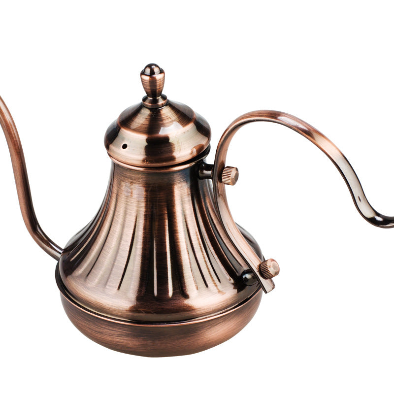 Stainless Steel Coffee Pot European Style Hand-washed Palace Pot Long-mouth Thin-necked Pot