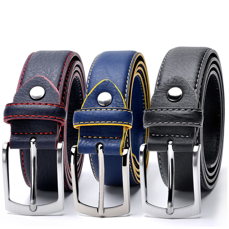 Men&#39;s Belt Pin Buckle Leather Leather Leisure Belt