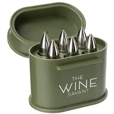 Whiskey Stones - Giftbox set - Stainless Steel -  Green Set