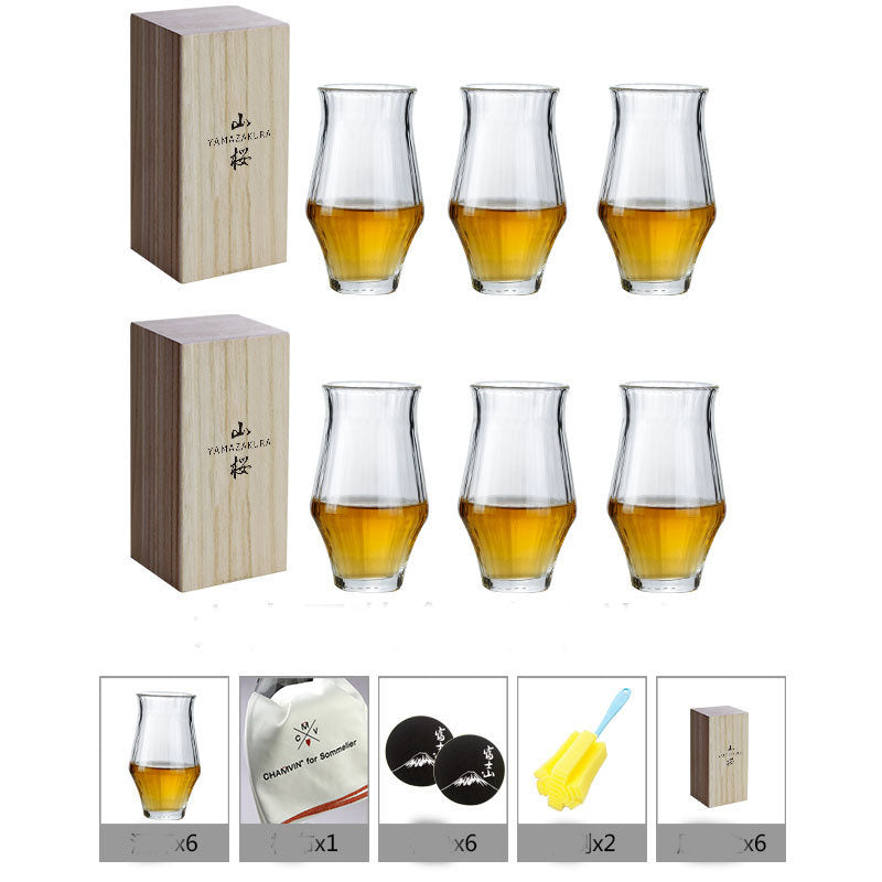 Household Simple Vertical Pattern Retro Whiskey Glass