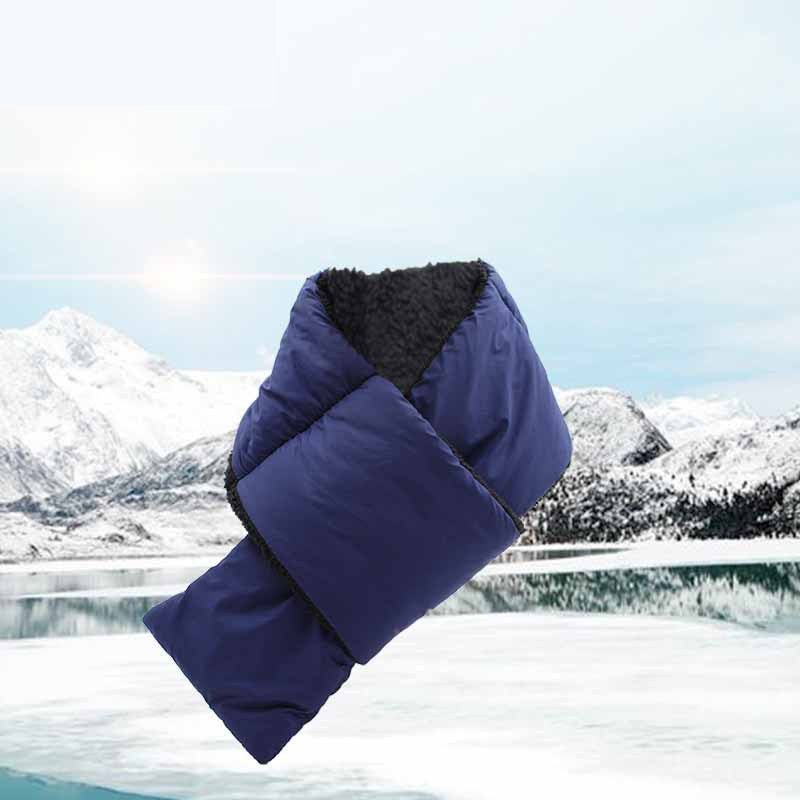 Plus Velvet Solid Color Warm And Windproof Down Scarf