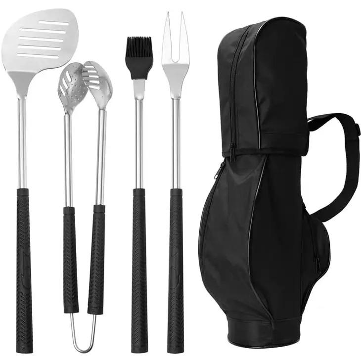 Cute 7 Piece Golf Bbq Tools Gift Set - Fathers Day Golf Club