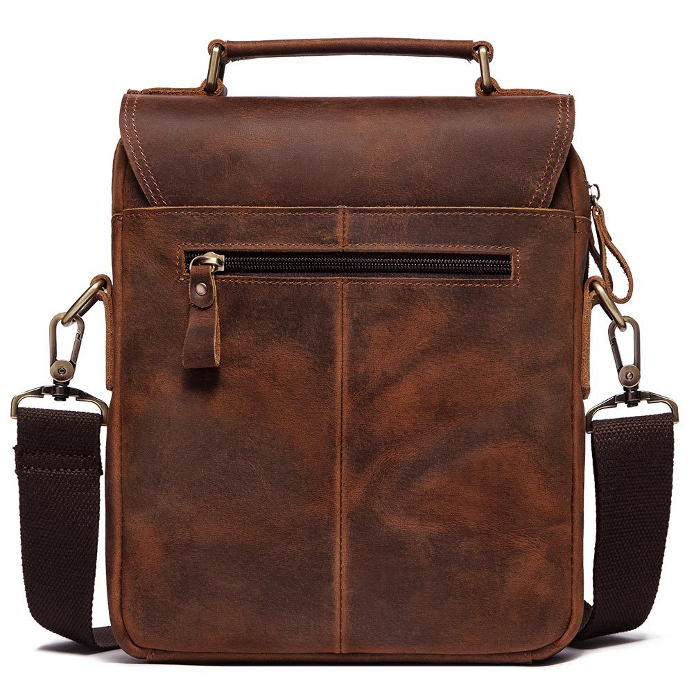 Leather Shoulder Bag Retro Men&#39;s Cowhide Messenger Bag Large Capacity Men&#39;s Leather Briefcase