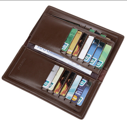 Men&#39;s Leather Multi-card Bi-fold Fashion Wallet