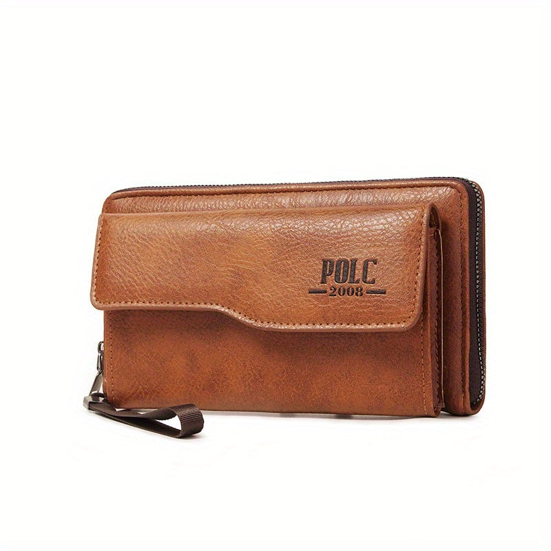 New Men&#39;s Wallet Long Fashion Soft Wallet Zipper Multi-card Wallet Mobile Phone Bag Large Capacity