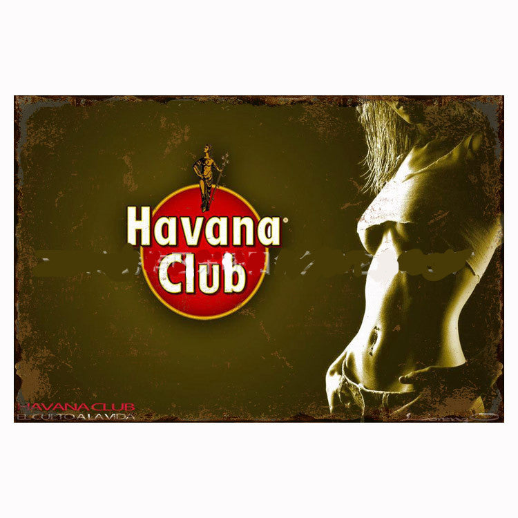 Retro Tin Painting Cocktail Bar Restaurant Shop Home Decoration