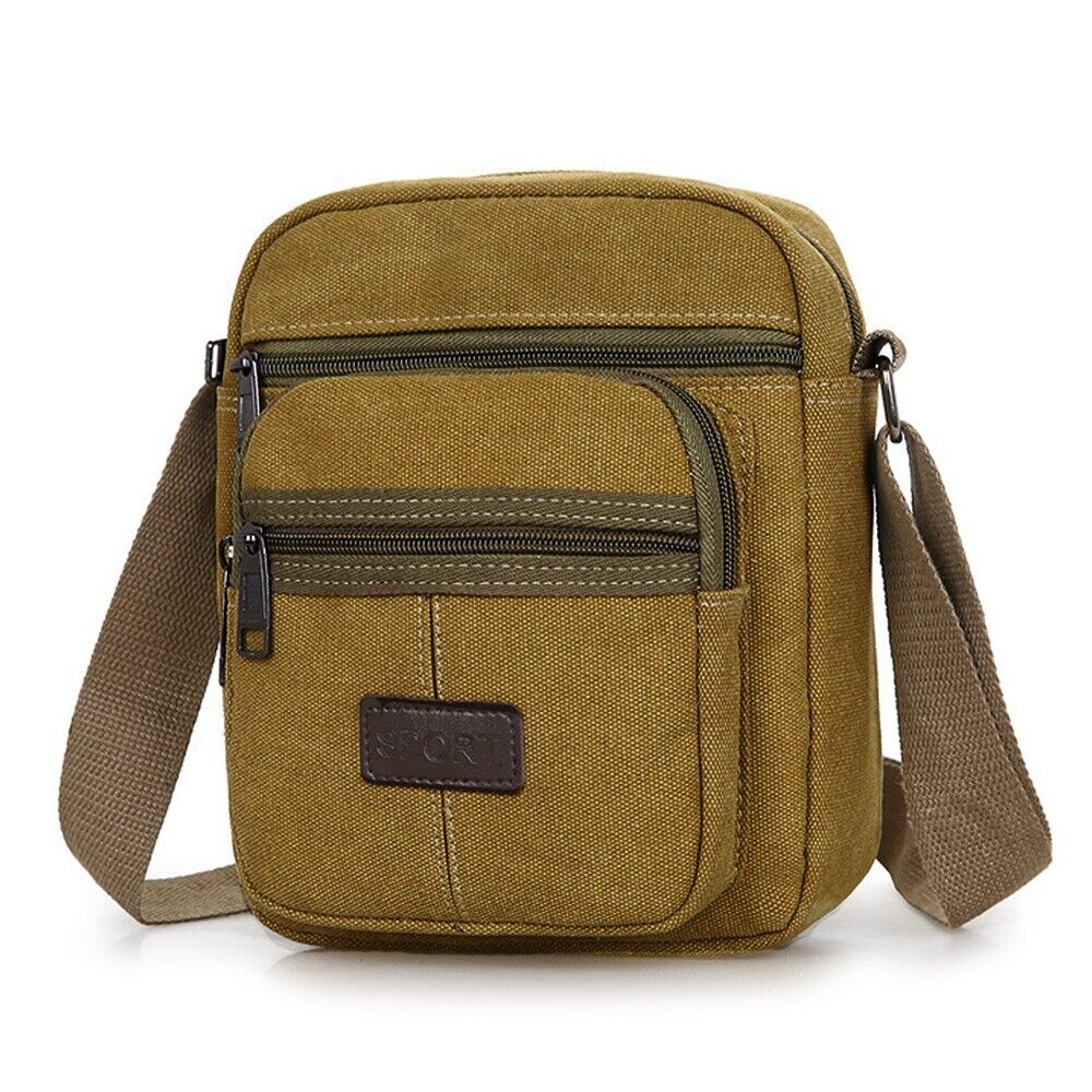 Men&#39;s Crossbody Messenger Bag Canvas Bags Casual Shoulder Satchel Handbag Pouch