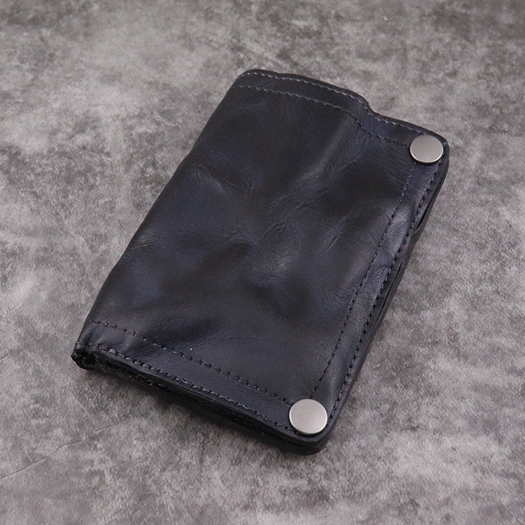 Men&#39;s Handmade Vertical Wallet With Multiple Card Slots