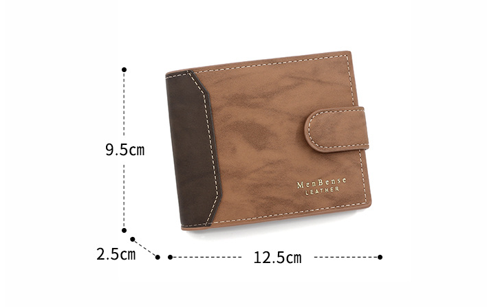 Men&#39;s Wallet Short Style With Korean Edition Hinge Gold Stamping