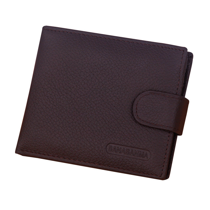 Men&#39;s Wallet Short Leather Foreign Trade Retro Zipper