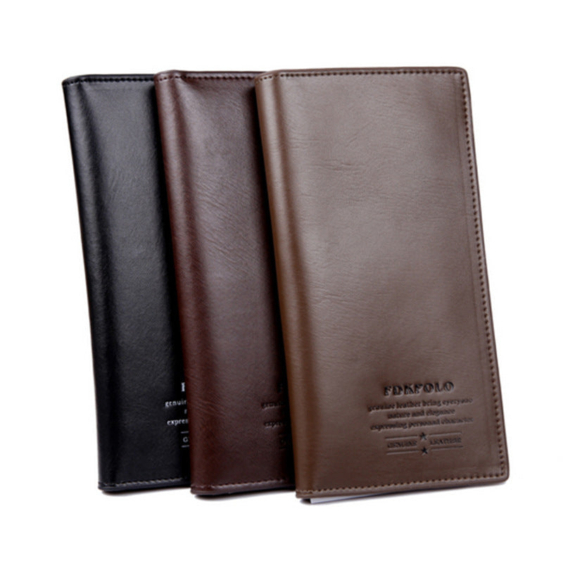 Men&#39;s Leather Multi-card Bi-fold Fashion Wallet