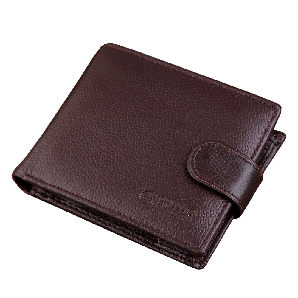 Men&#39;s Wallet Short Leather Foreign Trade Retro Zipper