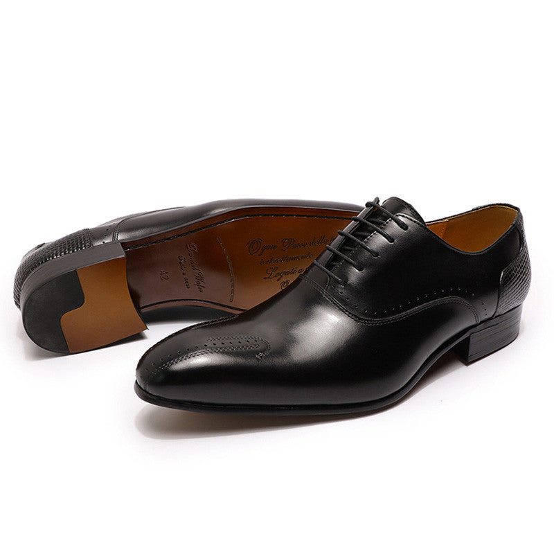 Business Leather Leather Lace Up Office Official Wedding Shoes