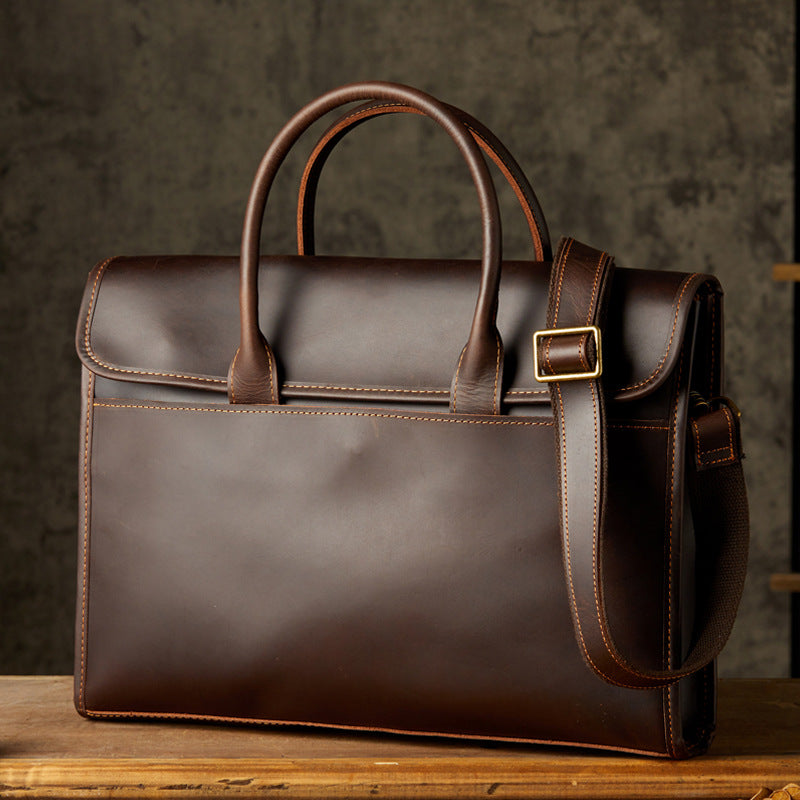 Men&#39;s OL Business Casual Leather Briefcase
