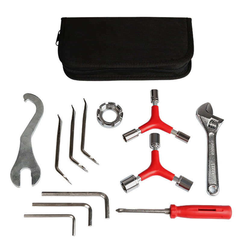 Bicycle Multi-function Repair Kit Combination Set Wrench Screwdriver Pry Tire Rod