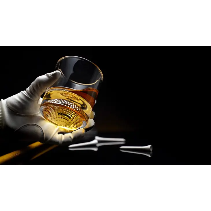 Golf Ball Whiskey Glasses Set of 4 - 8oz By the Wine Savant