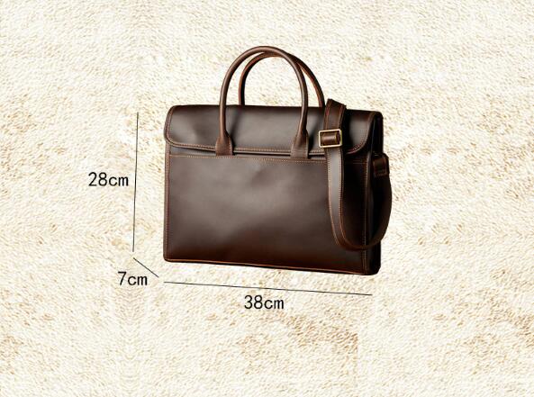 Men&#39;s OL Business Casual Leather Briefcase