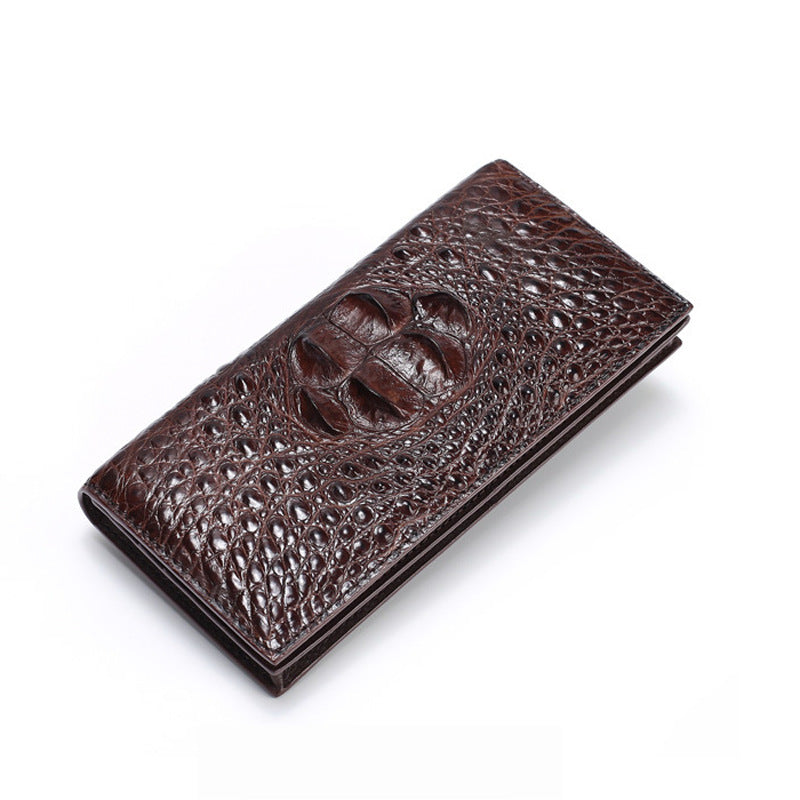 Crocodile Leather Wallet Cowhide Men&#39;s Multi Card Long Style