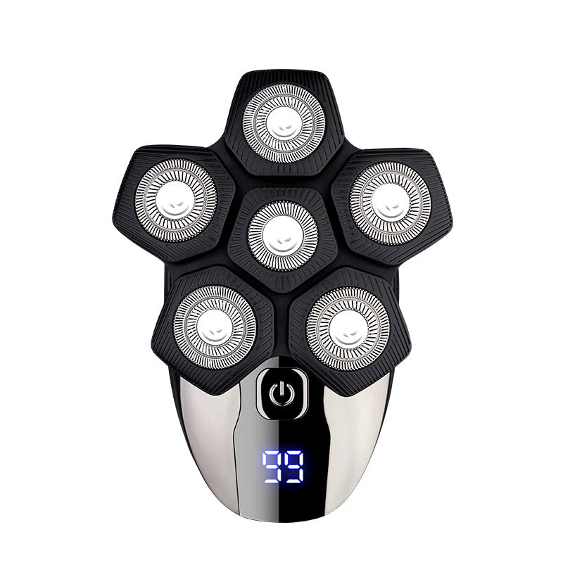 Six-blade Electric Shaver Magnetic Suction