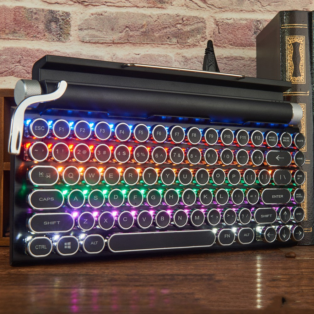 Vintage Bluetooth Mechanical Keyboard Punk Dot