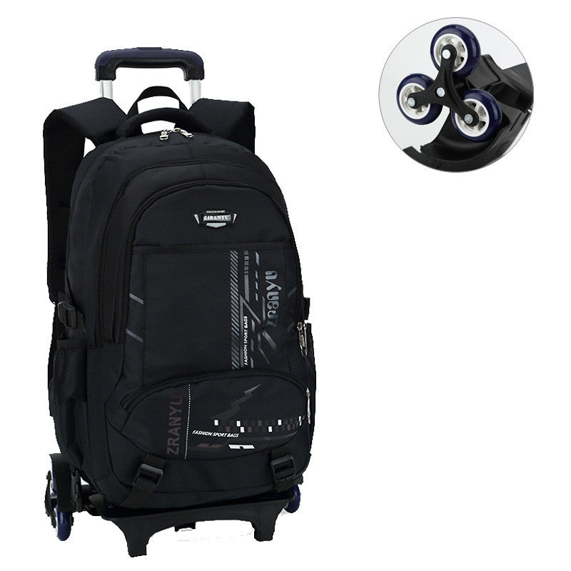 Lightweight Three Wheeled Children&#39;s Trolley School Bag