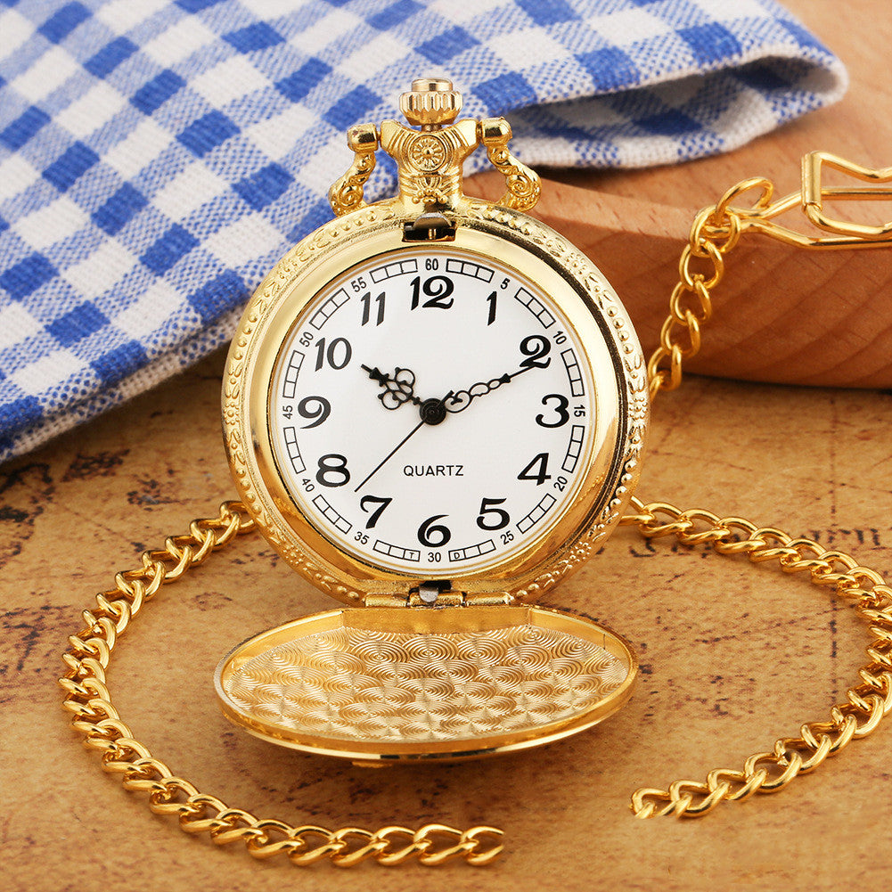 Smooth Sailing Boat Flip Large Quartz Pocket Watch