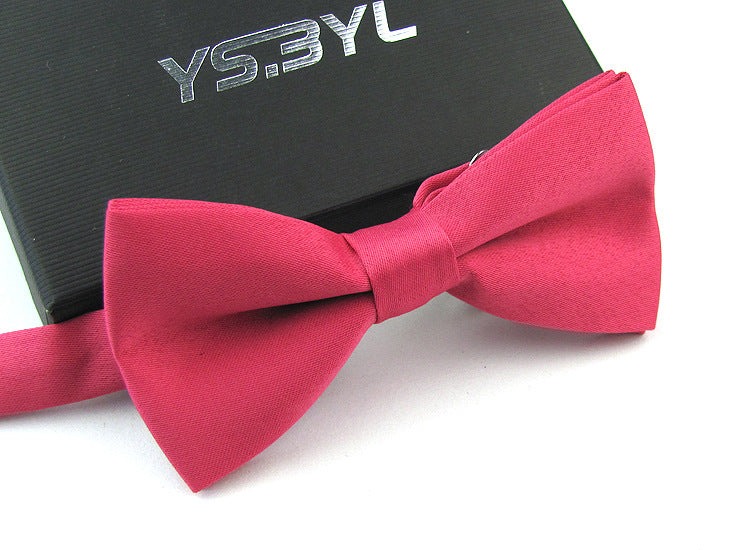 Matte Men&#39;s Solid Color Wedding Bow Tie Gentleman Polyester