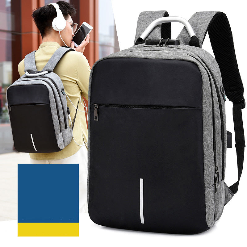 Men&#39;s Anti-theft Backpack Usb Notebook Bag
