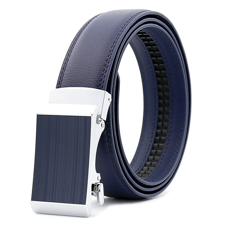 Cowhide Alloy Belt Automatic Buckle Business Casual Belt Men&#39;s Pant Belt
