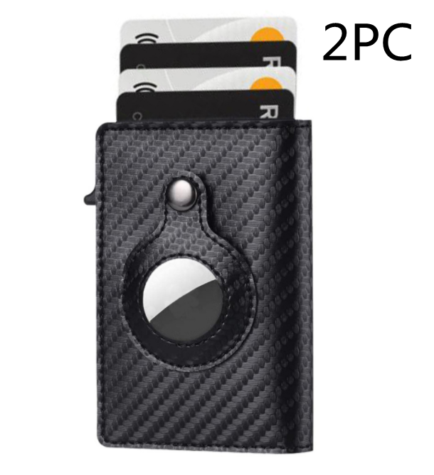 AirTag Wallet Anti Theft Bullet Card Bag Multi-functional Rfid Card Holder Men&#39;s Leather Slim Wallets For Airtag Air Tag