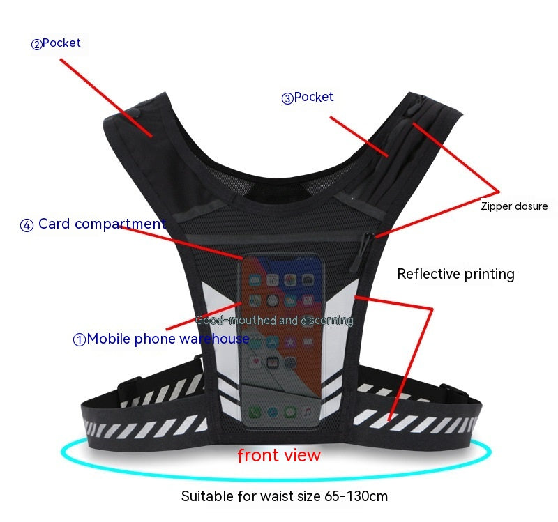 Breathable Large Capacity Outdoor Sports Men&#39;s And Women&#39;s Fashion Kettle Chest Bag