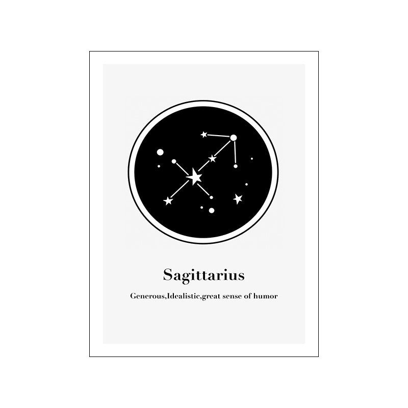 12 Constellation Canvas Art Print Mural Poster
