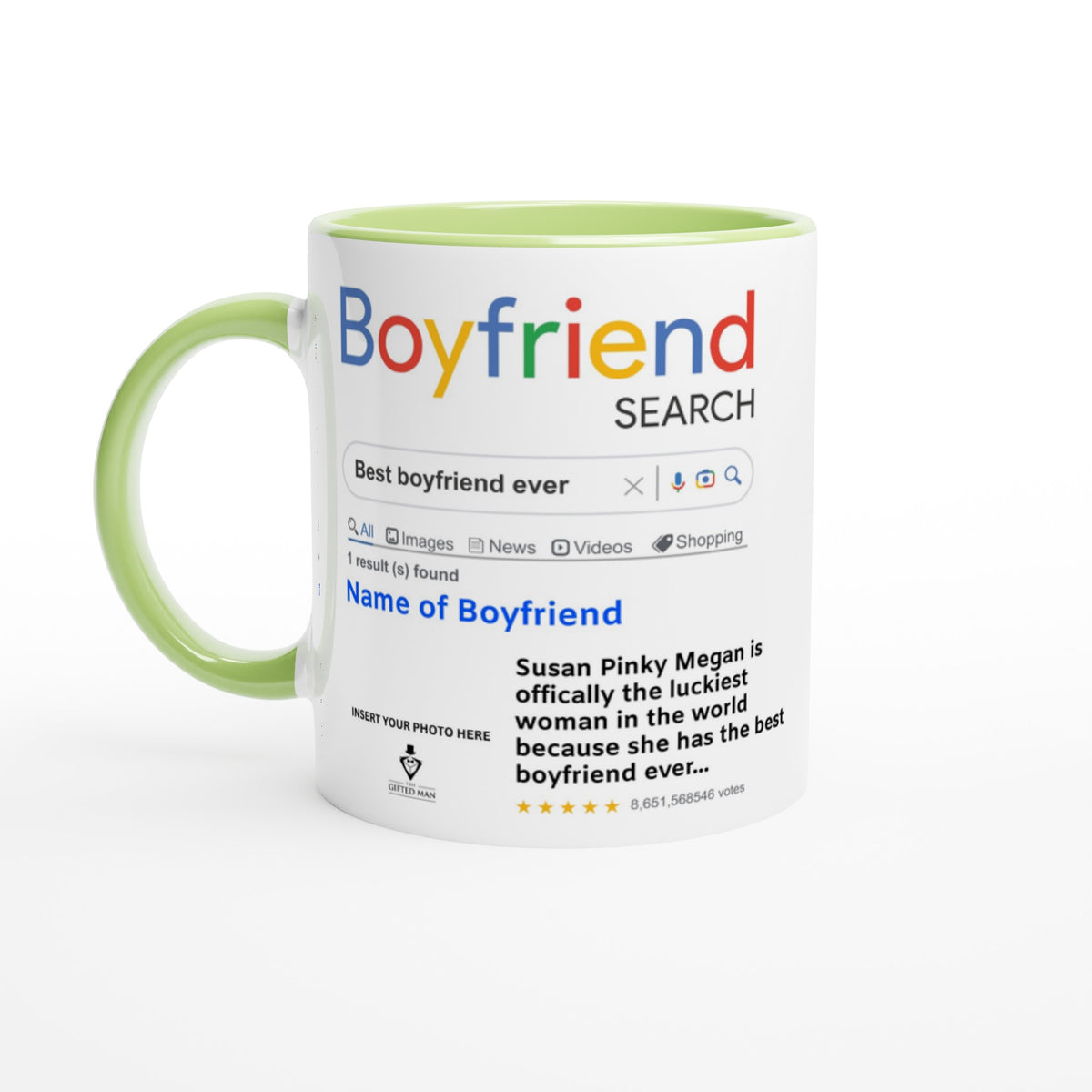 Personalized Google Best Boyfriend Search Mug