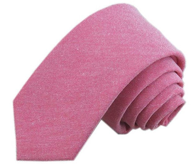 6cm Solid Color Cotton And Linen Men&#39;s Casual Narrow Tie