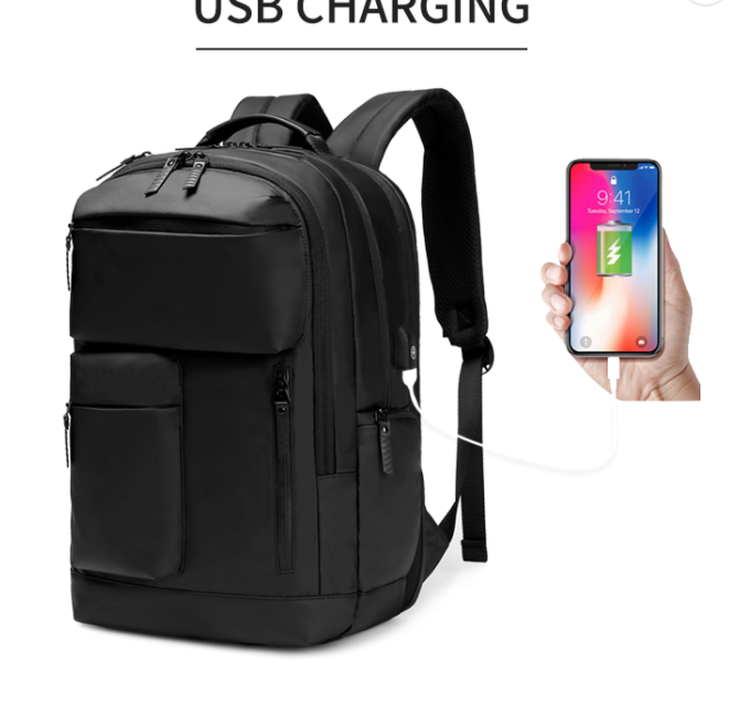 Backpack Trend Backpack Men&#39;s Waterproof Travel Computer Backpack Korean College Student Schoolbag