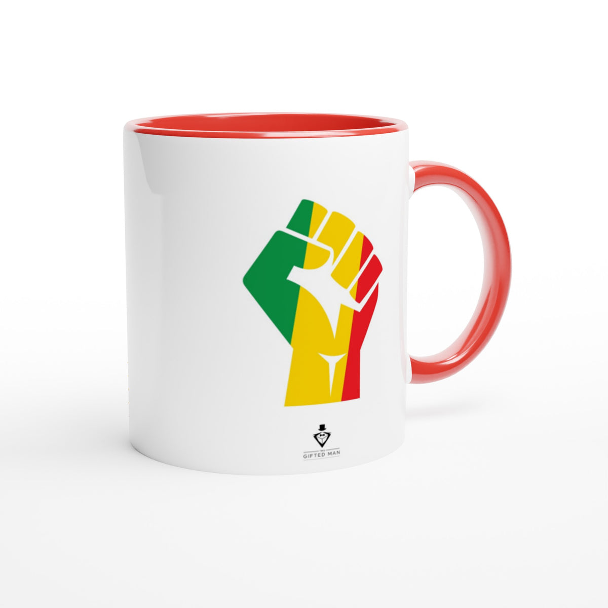 White 11oz Ceramic Mug with Color Inside