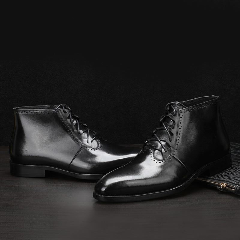 Men&#39;s High Top Martin Boots In Autumn