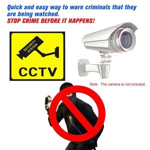 Monitor Warning Sticker Camera Sticker Sign