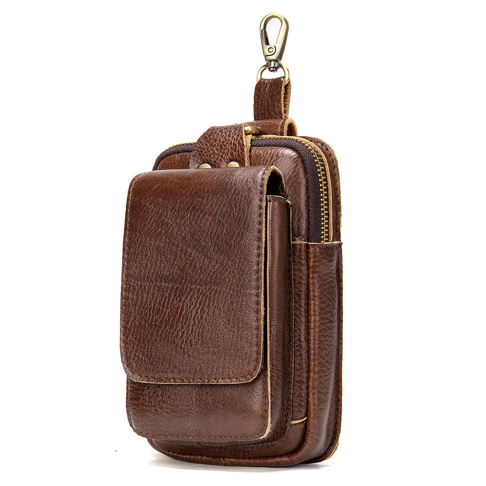 Men&#39;s Head Leather Chest Bag Business Casual Leather Crossbody Chest Bag Student Chest Bag