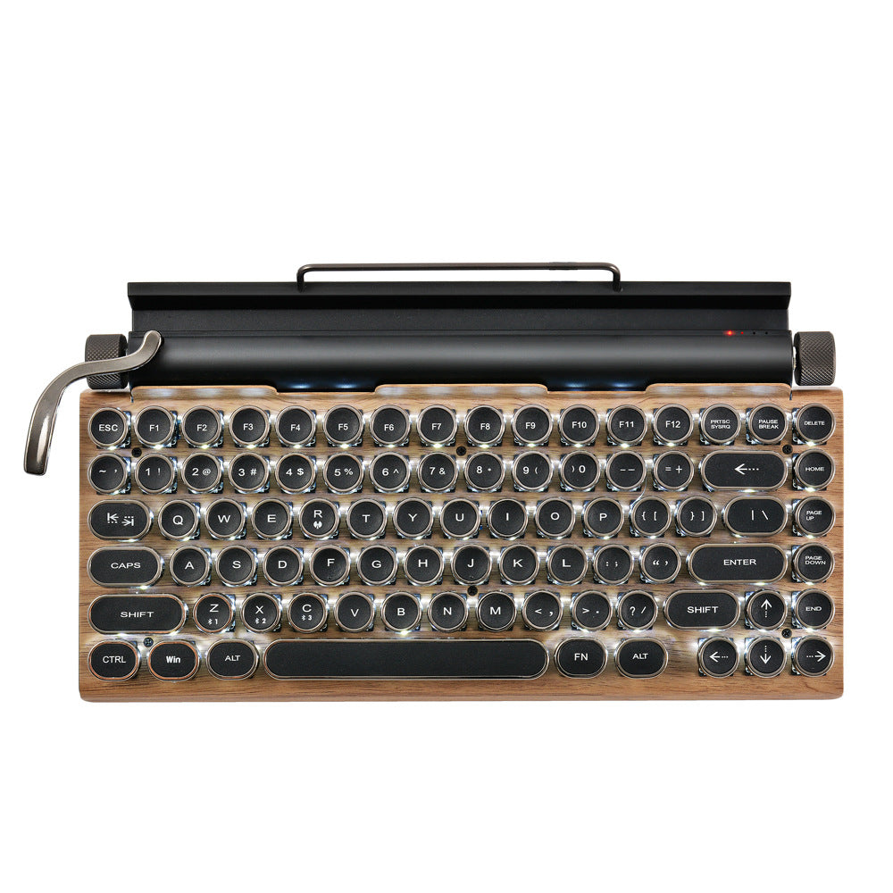 Punk Retro Typewriter Bluetooth Mechanical Keyboard