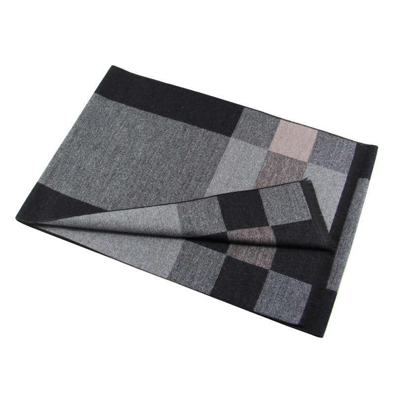 Men&#39;s Fashion Casual Knitted Jacquard Warm Scarf