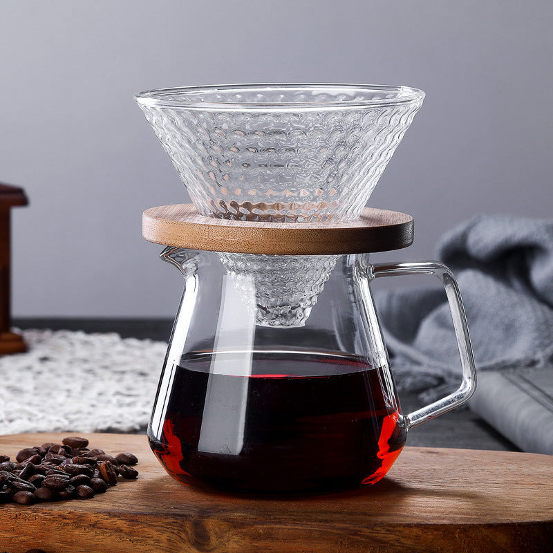 High Borosilicate Heat-Resistant Glass Sub-Pot, Hand Coffee Pot