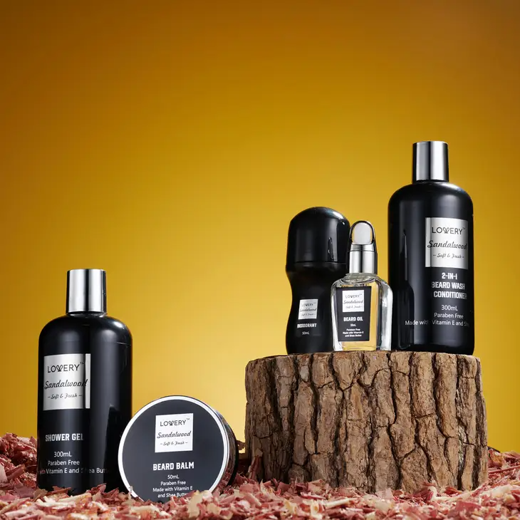 Luxury Beard Grooming Kit For Men, Sandalwood Bath Gift Set